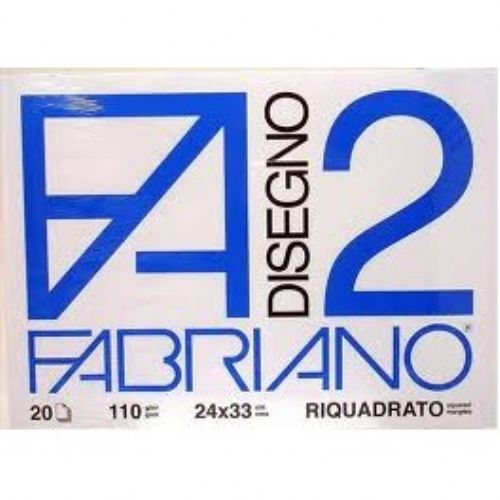 FABRIANO F2 BLOCCO 24X33 SQUADRATO 110GR 20FG 62001516